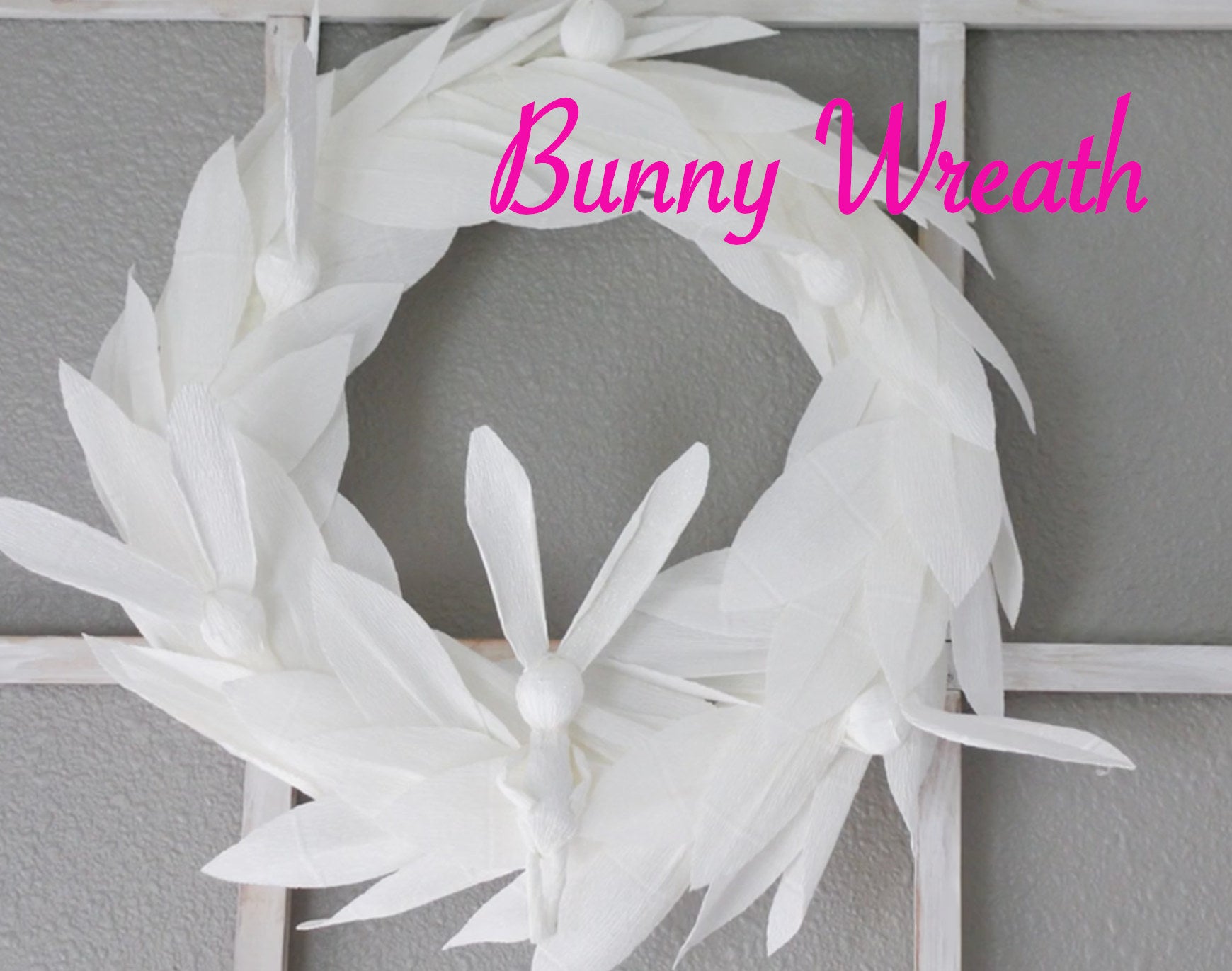 DIY bunny wreath