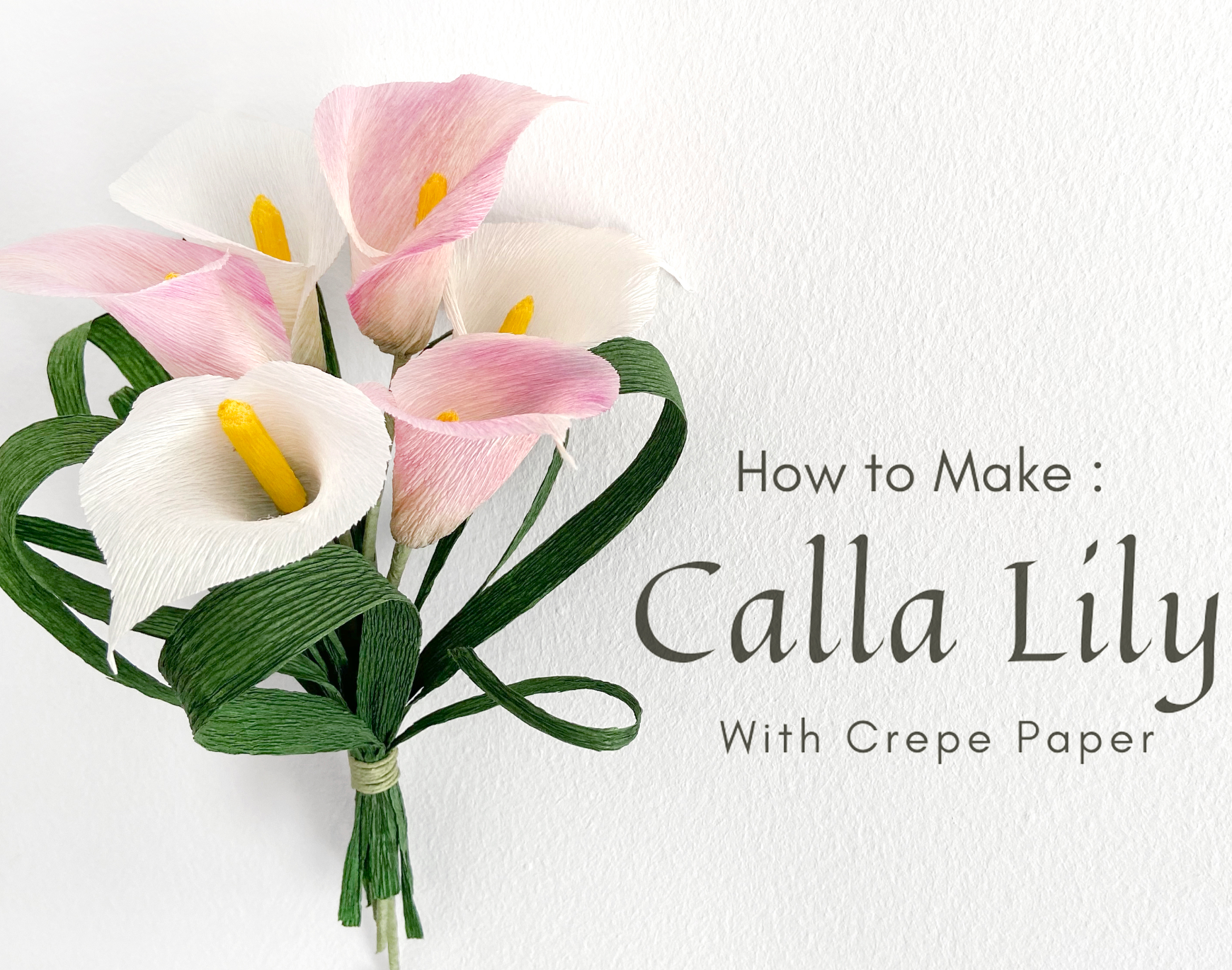 Crepe paper calla lily