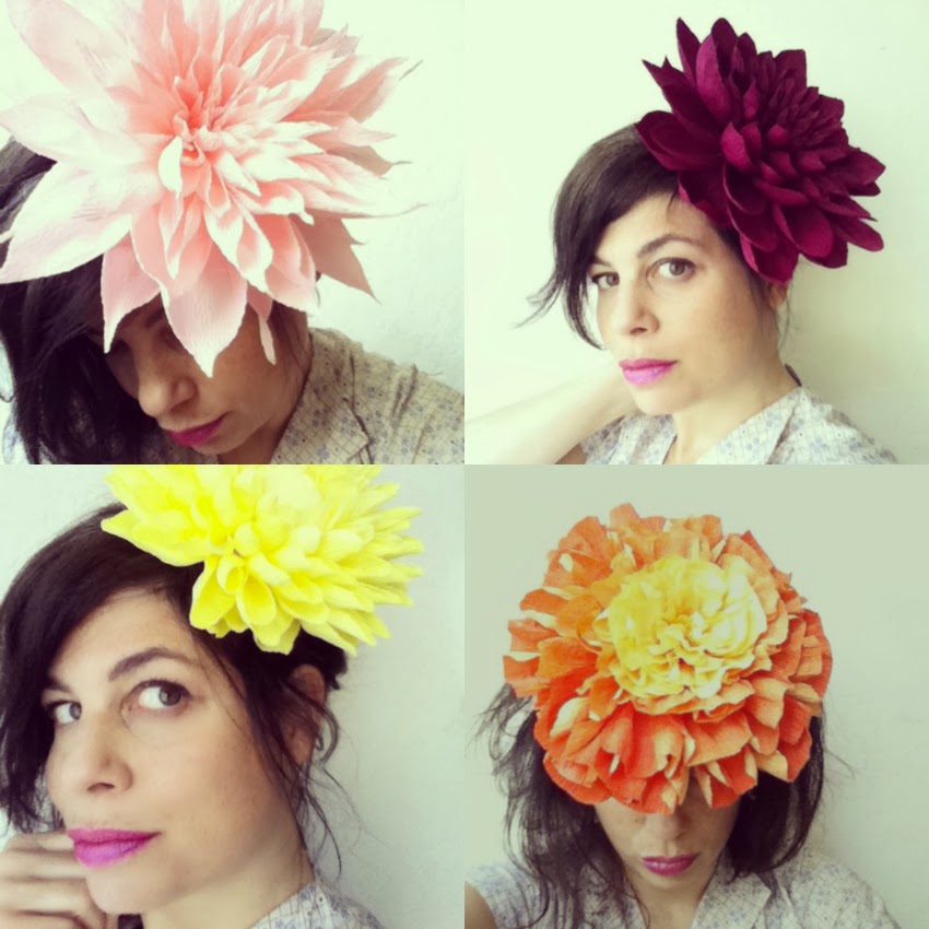 Crepe Paper Flower Headpieces by Featured Artist Tiffanie Turner