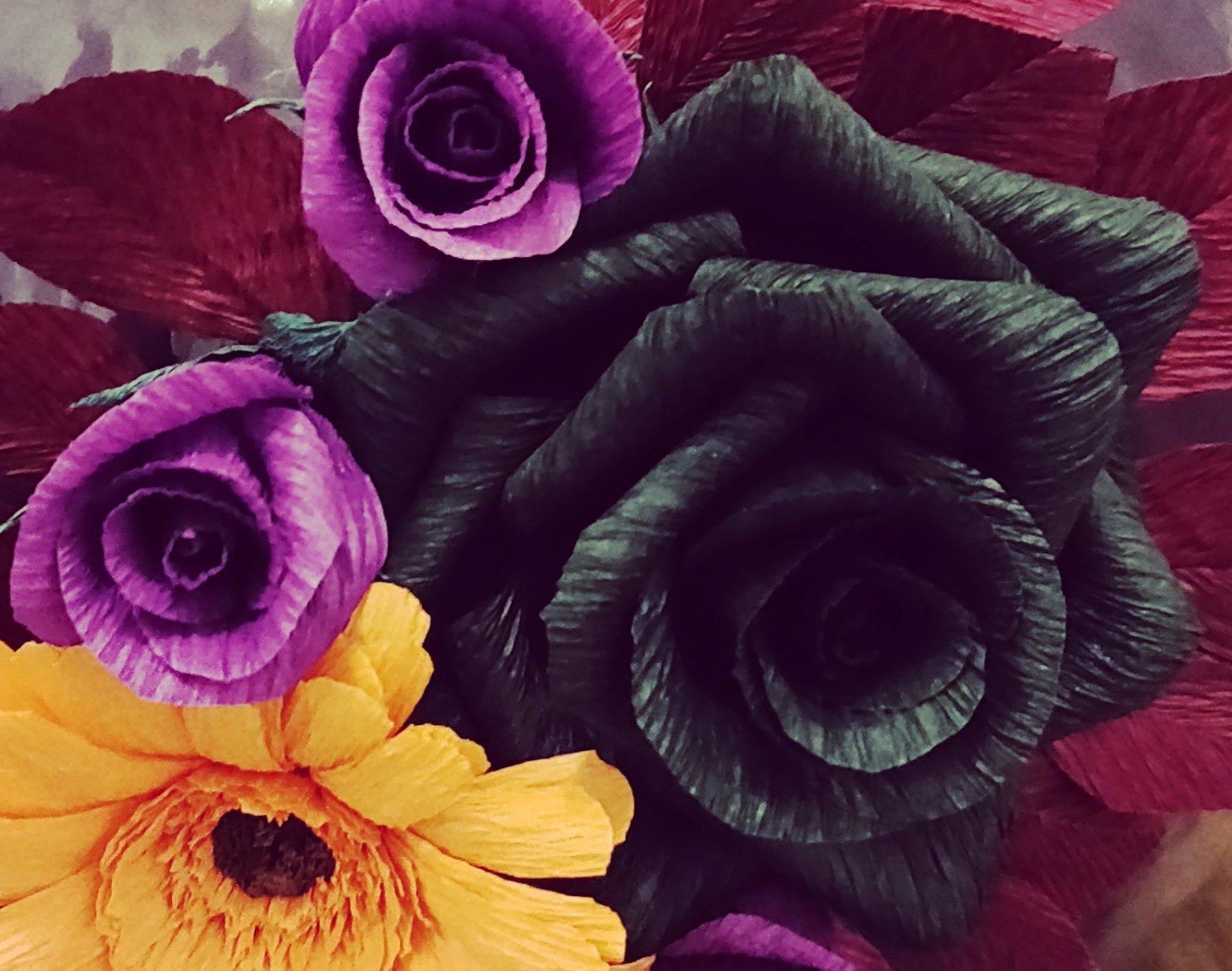 ka kei purple and black rose buds diy