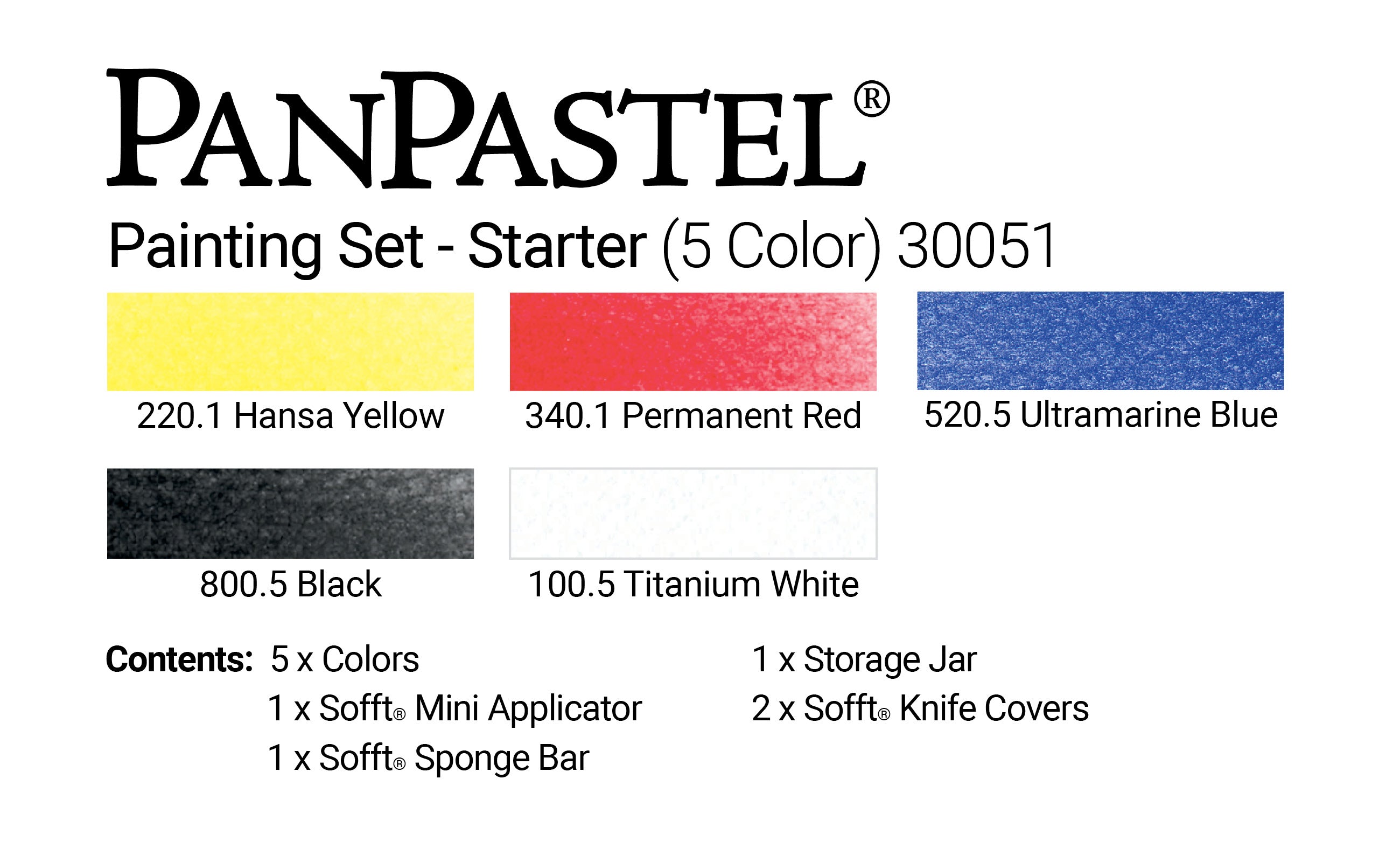 PanPastel - 30051 5 COLOUR PAINTING STARTER SET - Carte Fini
