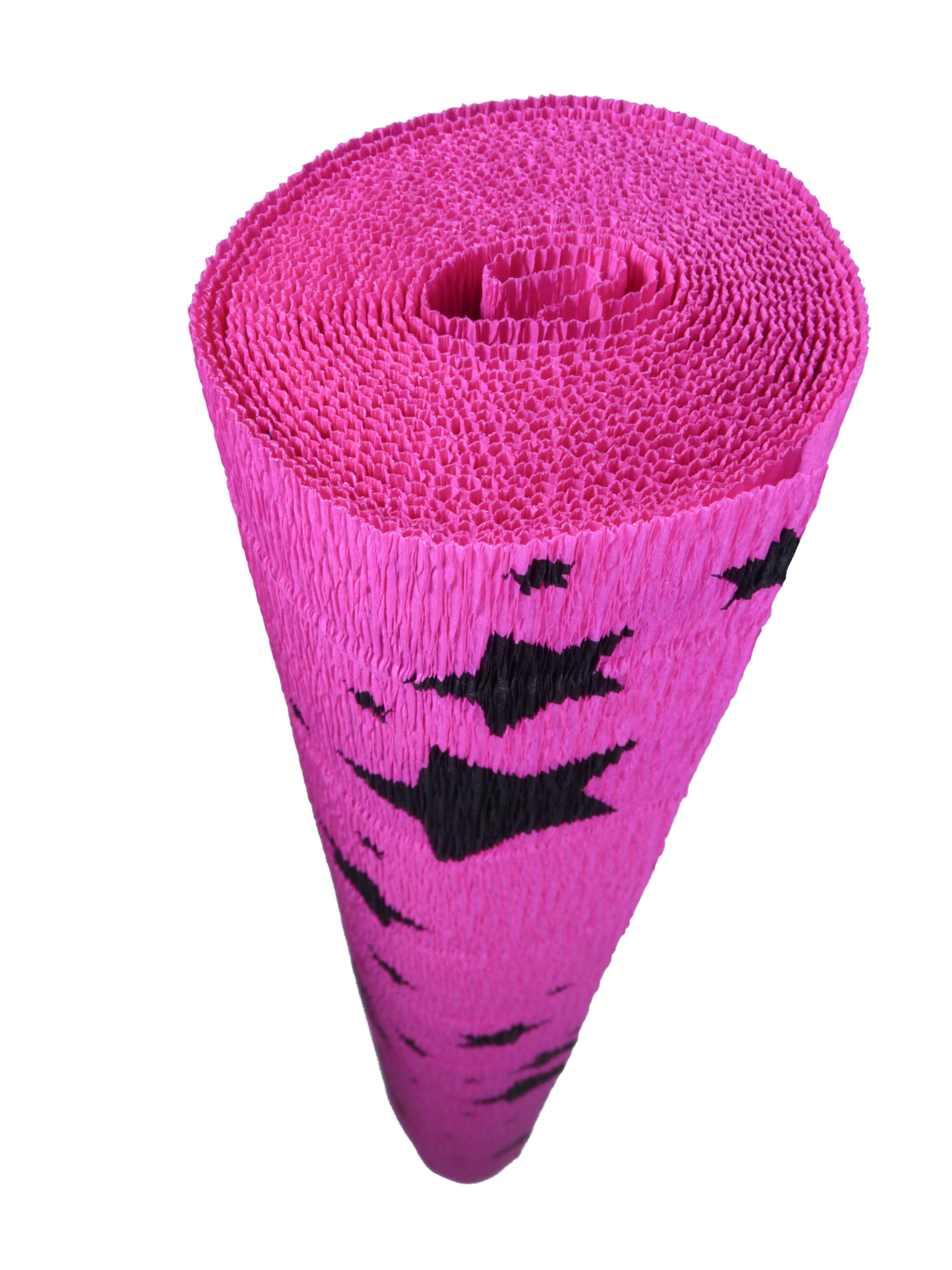 Crepe Paper roll 180 gram - 551/2 BLACK STARS PRINT