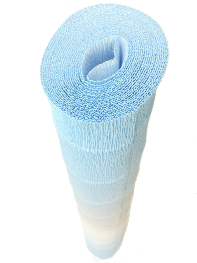 Italian Crepe Paper roll 180 gram - 600/2 CAPRI BLUE NUANCE