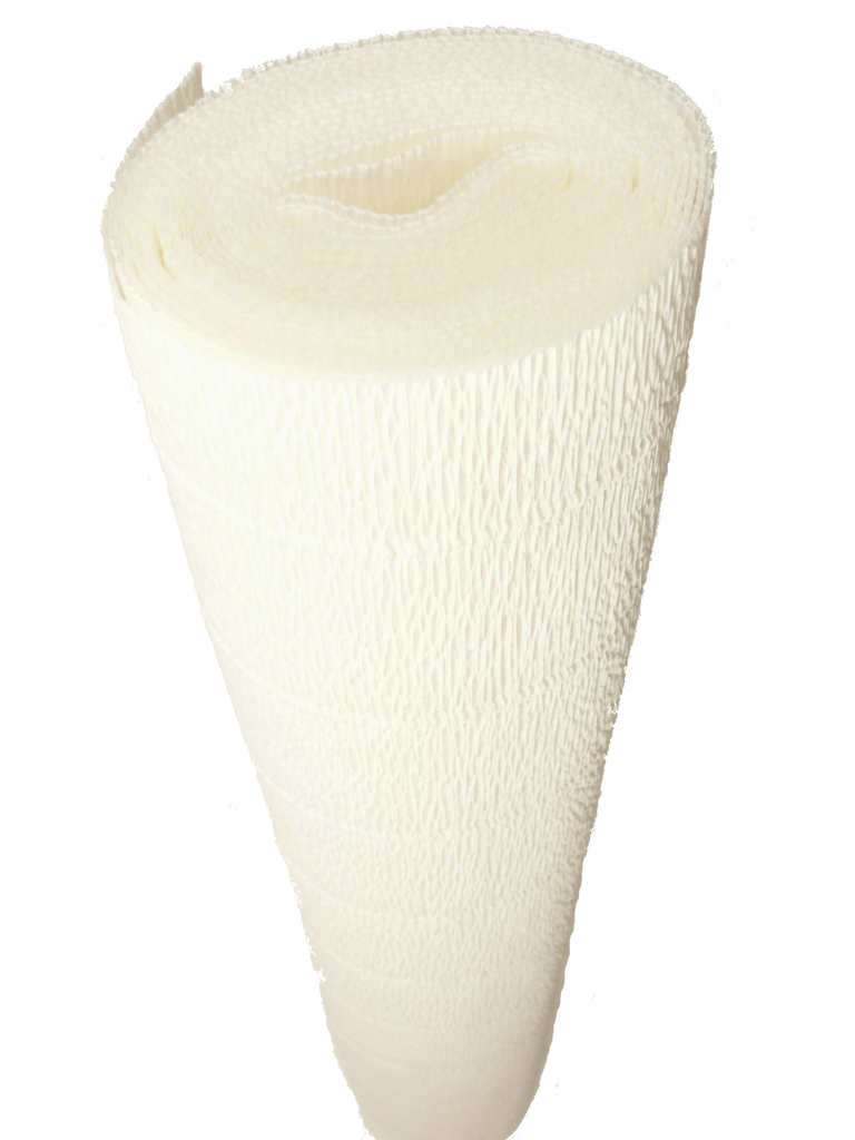 Italian Crepe Paper roll 180 gram - 600 BRIGHT WHITE