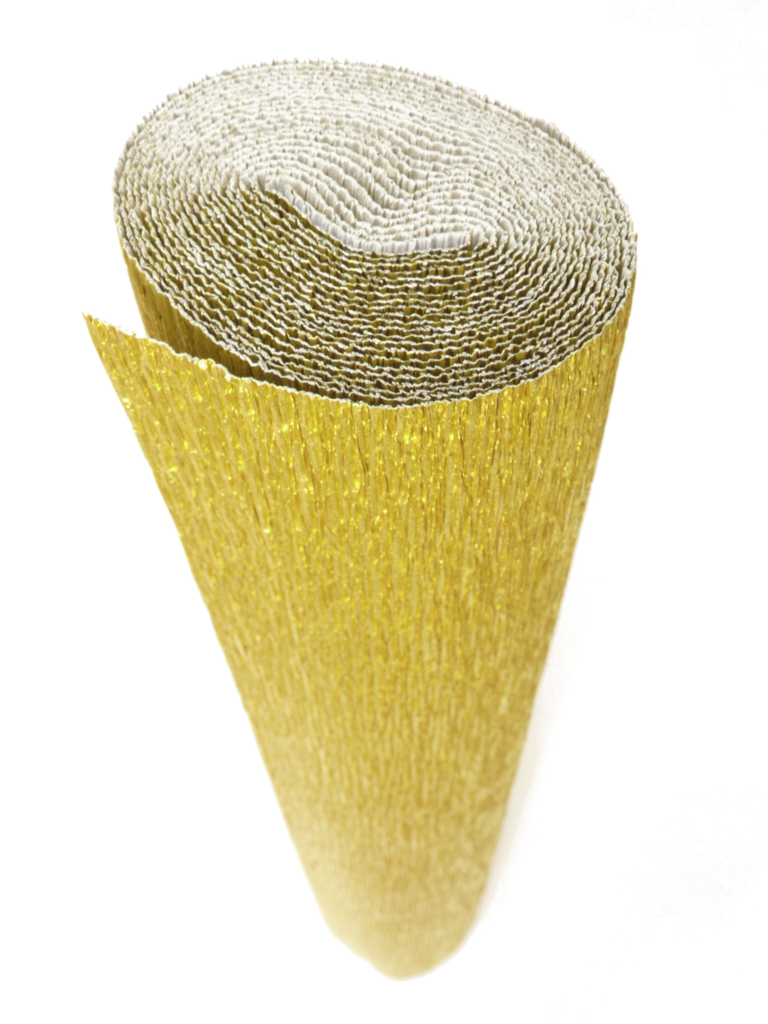 Italian Crepe Paper roll 180 gram - 801 METALLIC GOLD