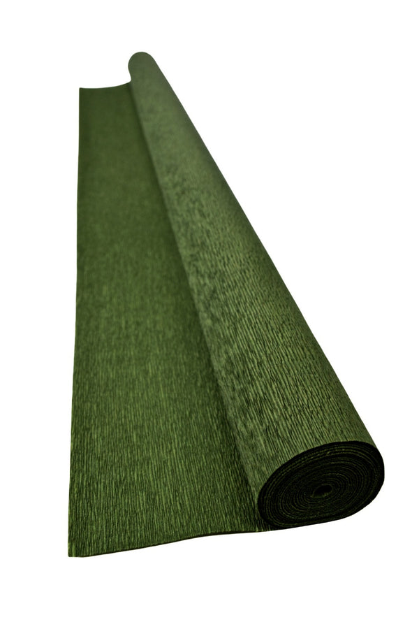 Italian Crepe Paper roll 90 gram - 388 GREY GREEN - Carte Fini