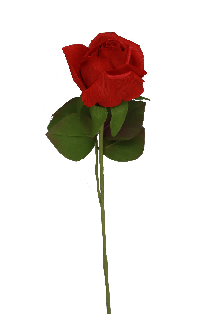 Red Baccarat Rose - Individual floral stem